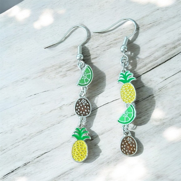 Handmade Jewelry - Asymmetrical Fruit Earrings- Nickel Free